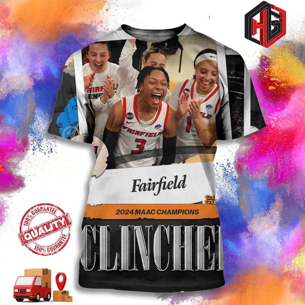 Fairfield-Stags-Rounds-Out-Their-Historic-Season-With-A-MAAC-Champions-2024-NCAA-March-Madness-Merchandise-3D-T-Shirt_76784384